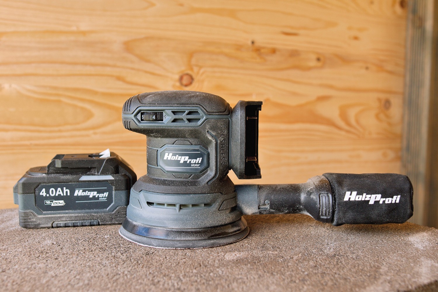 Systemtest: Holzprofi Maker EXS125, Oli Natura Pflege-Set No. 1, Bild 4 Excenter-Schleifer Akku Holzprofi Maker EXS125, Oli Natura Pflege-Set No. 1 im Test , Bild 4