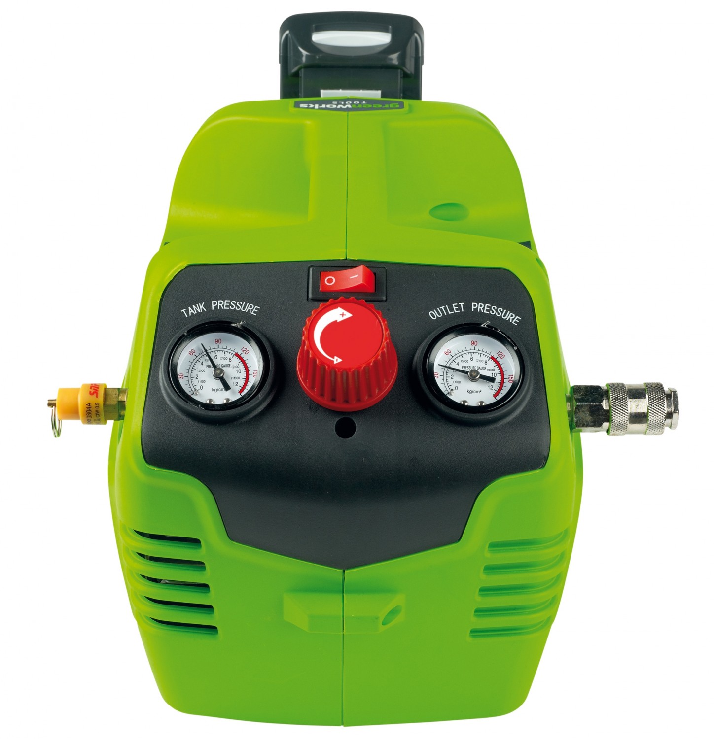 Kompakt und praktisch: Greenworks 24-V-Li-Ion-Akku-Kompressor, Bild 4 Kompressoren und Druckluftwerkzeuge Greenworks 24-V-Li-Ion-Akku-Kompressor im Test, Bild 4