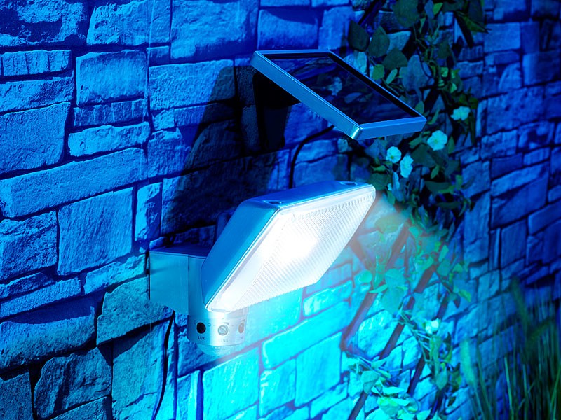 Kostenlos ins Rampenlicht: Luminea Solar-LED-Strahler 10W, Bild 1 Beleuchtung Luminea Solar-LED-Strahler 10W im Test, Bild 1