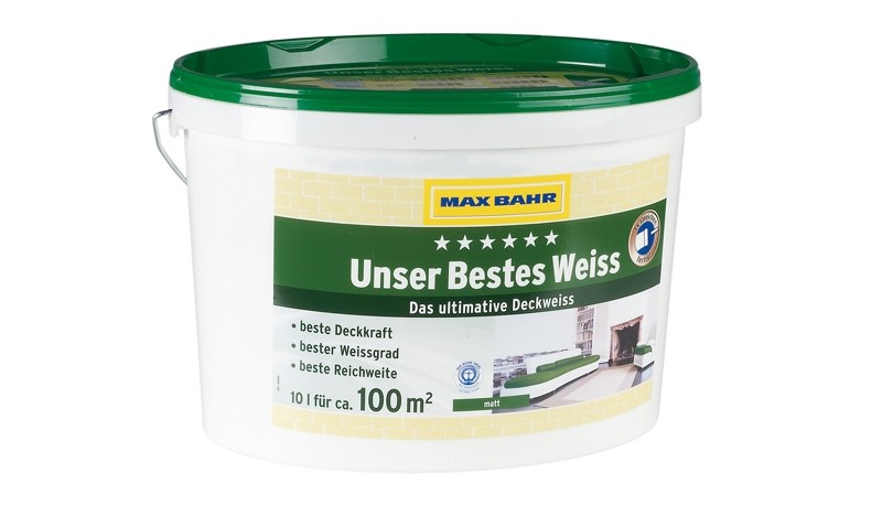 Innenfarben-Wand Max Bahr Unser Bestes Weiss im Test, Bild 1