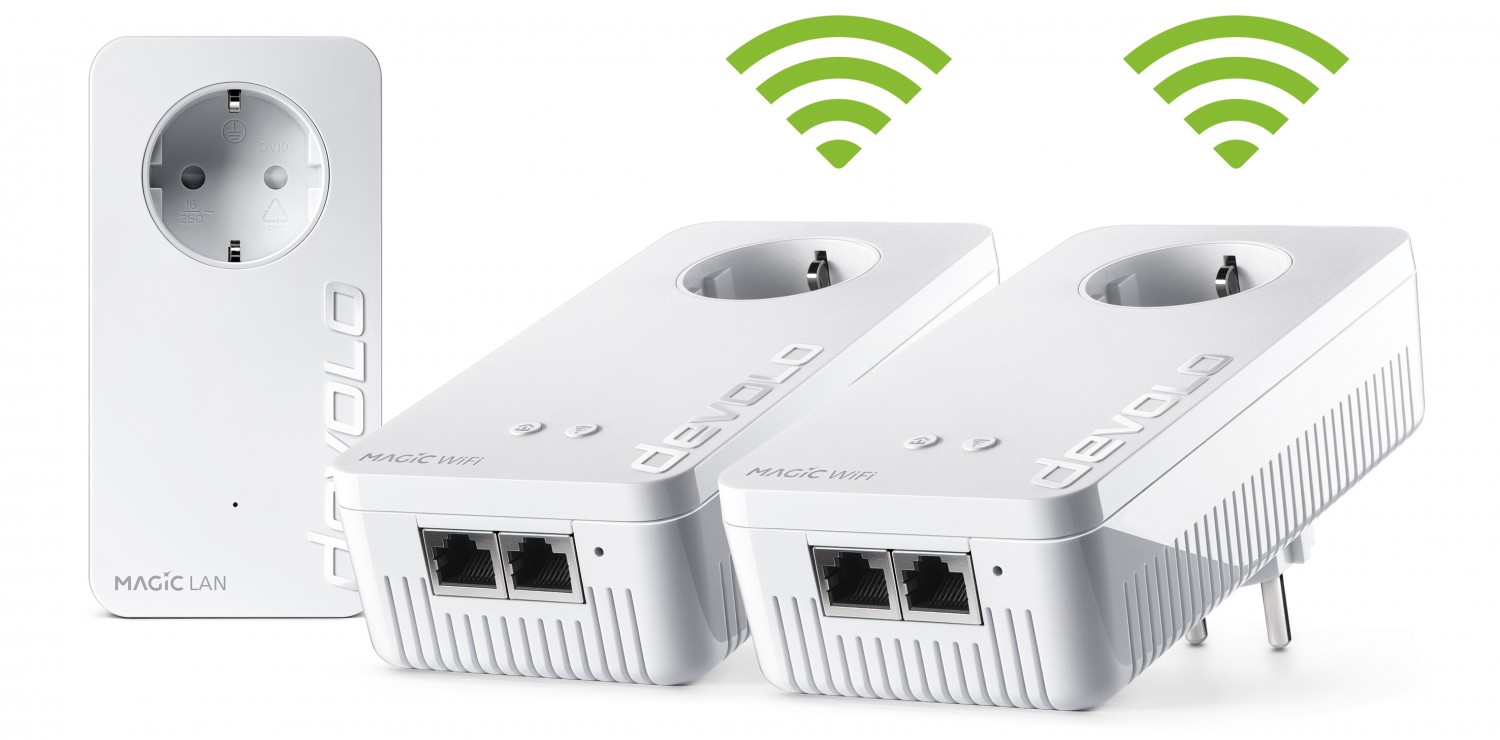 Volle WLAN-Power: Devolo Magic 2 WiFi next Multiroom Kit, Bild 2 Netzwerk Zubehör Devolo Magic 2 WiFi next Multiroom Kit im Test, Bild 2