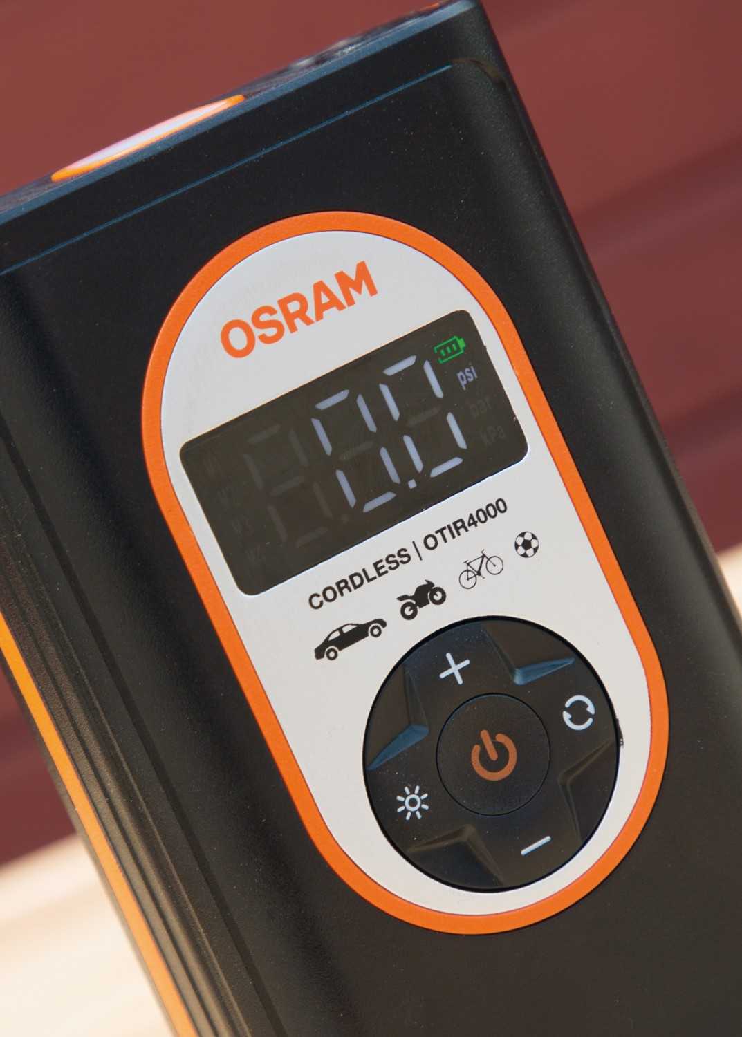 Osram OTIR 4000, Bild 3 Akkuluftpumpe Osram OTIR 4000 im Test, Bild 3