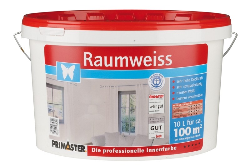 Innenfarben-Wand Primaster Raumweiss im Test, Bild 1