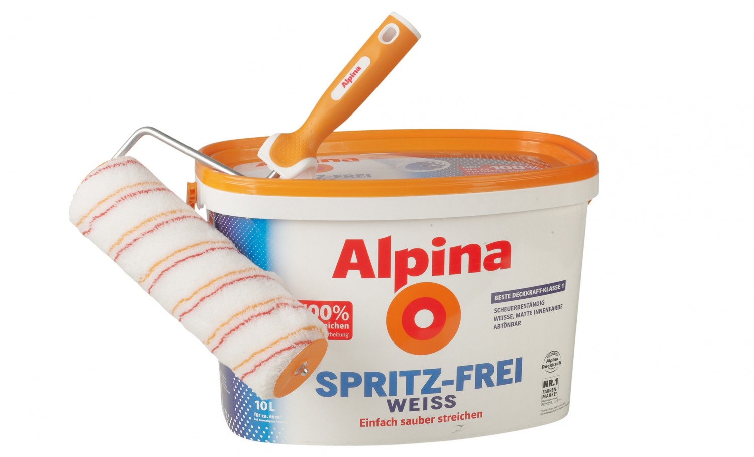 Test Innenfarben-Wand, Rund ums Haus - Alpina (Farben) Spritz-frei