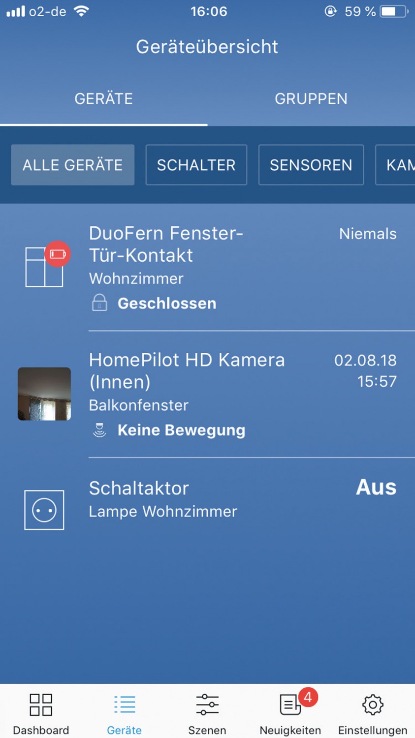 Smart-Home-System von Rademacher: Rademacher HomePilot, Bild 3 Smart Home Alarmanlage Rademacher HomePilot im Test, Bild 3