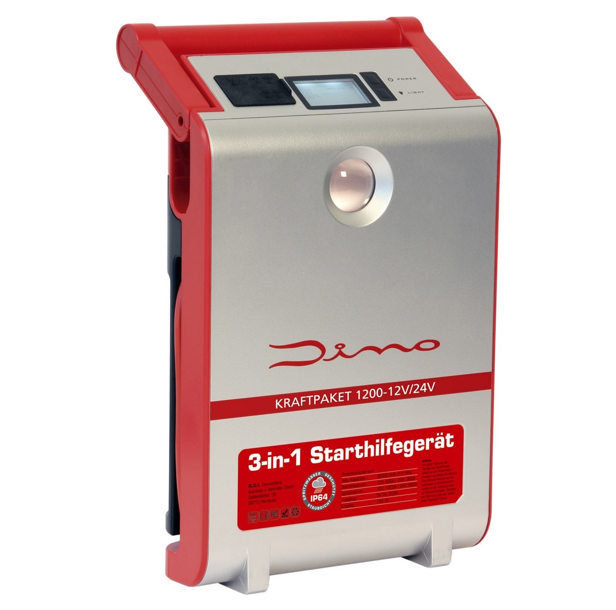 Strom to Go: Dino KRAFTPAKET Starthilfegerät 1200 – 12/24V, Bild 2 Sonstige Handwerkzeuge Dino KRAFTPAKET Starthilfegerät 1200 – 12/24V im Test, Bild 2