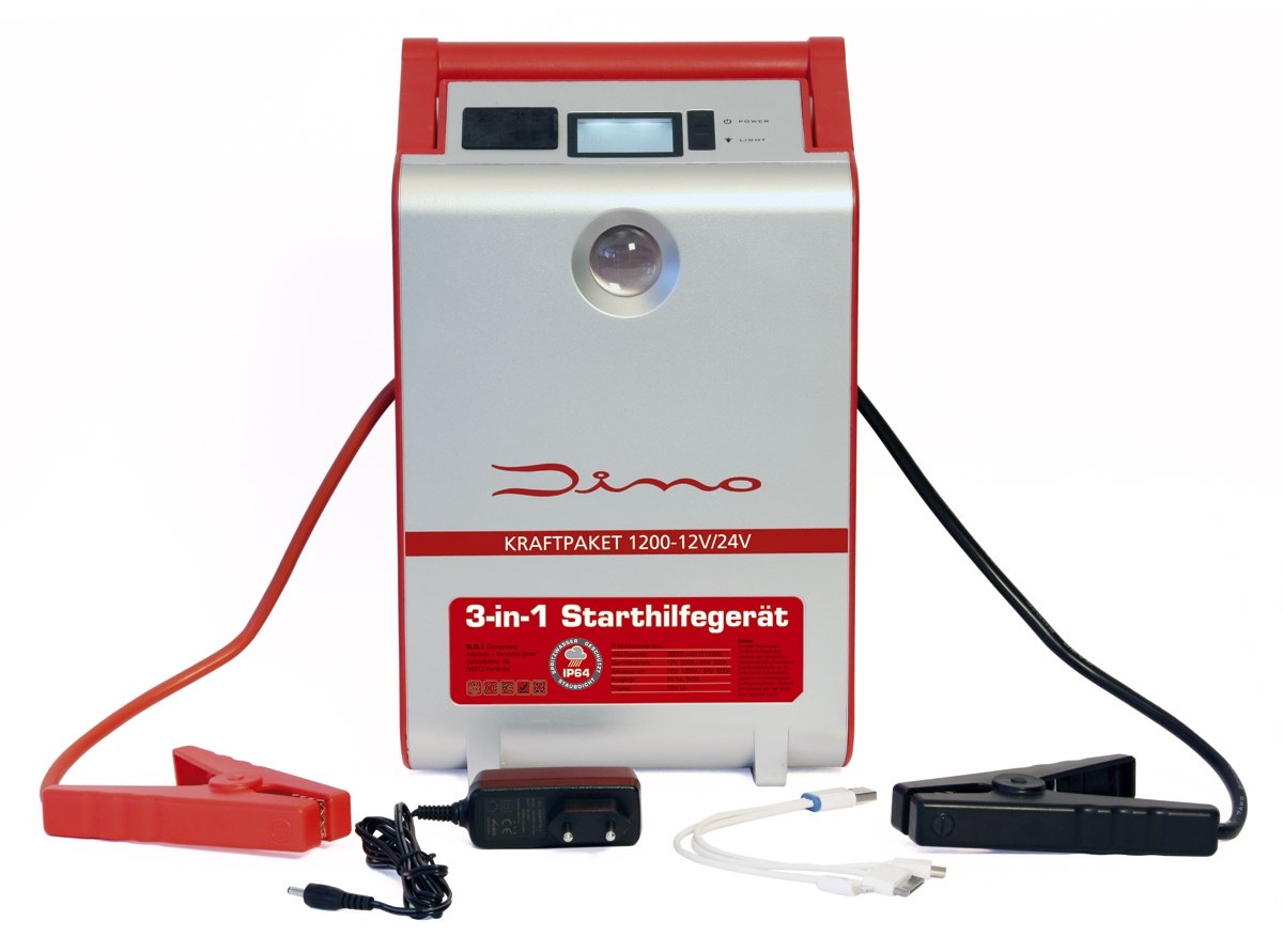 Strom to Go: Dino KRAFTPAKET Starthilfegerät 1200 – 12/24V, Bild 8 Sonstige Handwerkzeuge Dino KRAFTPAKET Starthilfegerät 1200 – 12/24V im Test, Bild 8