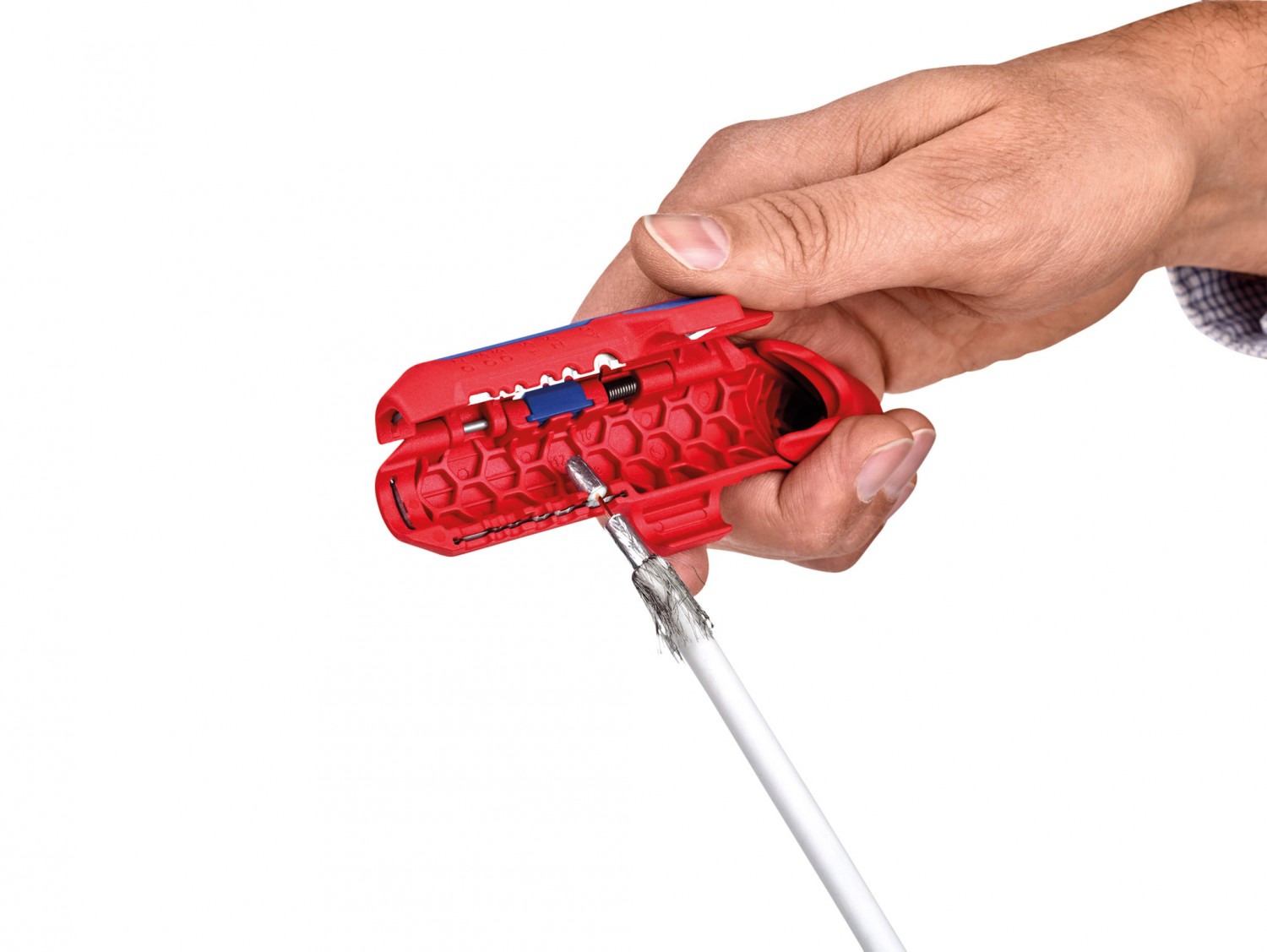 Entmantelt und blank gezogen: Knipex ErgoStrip_16 95 01 SB, Bild 5 Sonstige Handwerkzeuge Knipex ErgoStrip_16 95 01 SB im Test, Bild 5