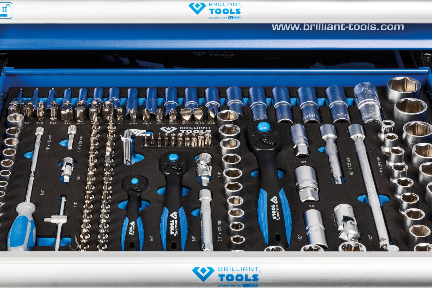 Werkstattwagen mit Bestückung von Brilliant-Tools: KS-Tools Werkstattwagen BT153207, Bild 3 Sonstige Werkstatteinrichtung KS-Tools Werkstattwagen BT153207 im Test, Bild 3