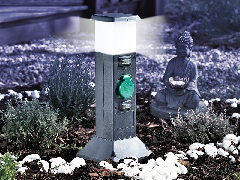 Strom und Licht: Royal Gardineer 2-fach-Garten-Steckdose mit Beleuchtung (NX7335), Bild 2 Sonstiges Haustechnik Royal Gardineer 2-fach-Garten-Steckdose mit Beleuchtung (NX7335) im Test, Bild 2