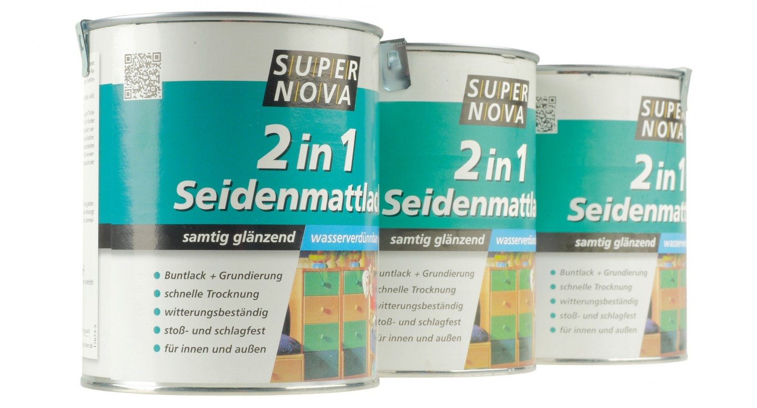 Alles im Lack: Super Nova 2in1 Seidenmattlack, Bild 1 Innenfarben-Wand Super Nova 2in1 Seidenmattlack im Test, Bild 1