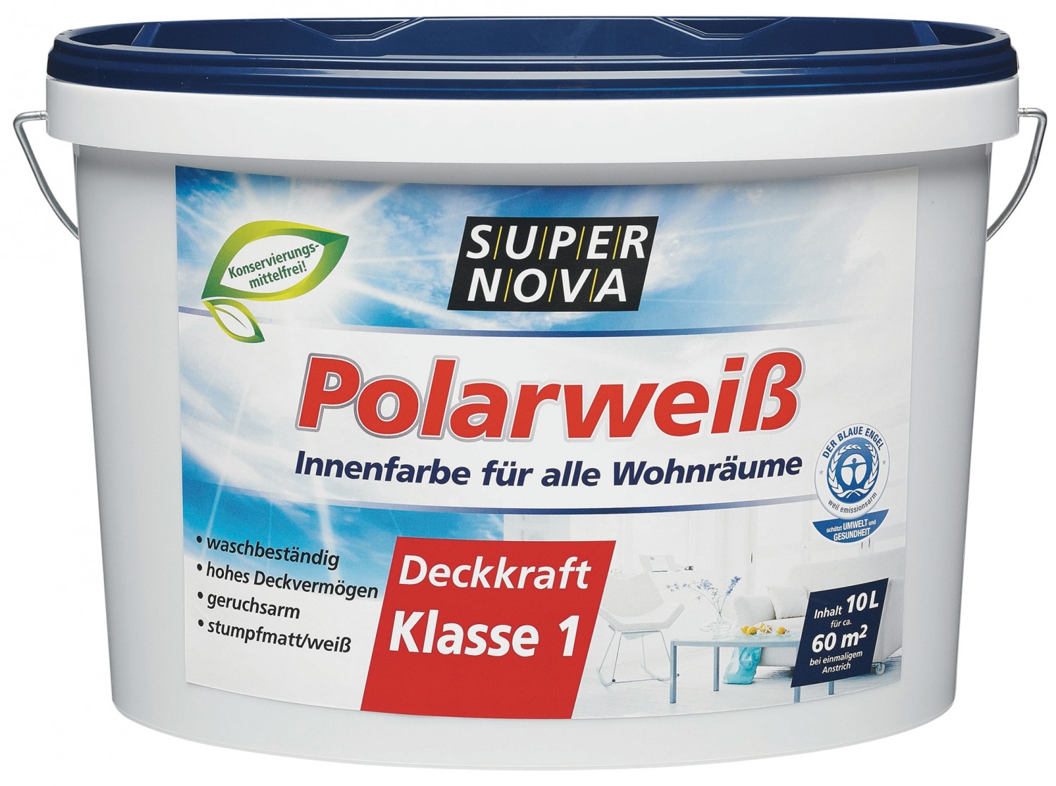 Innenfarben-Wand Super Nova Polarweiß im Test, Bild 5