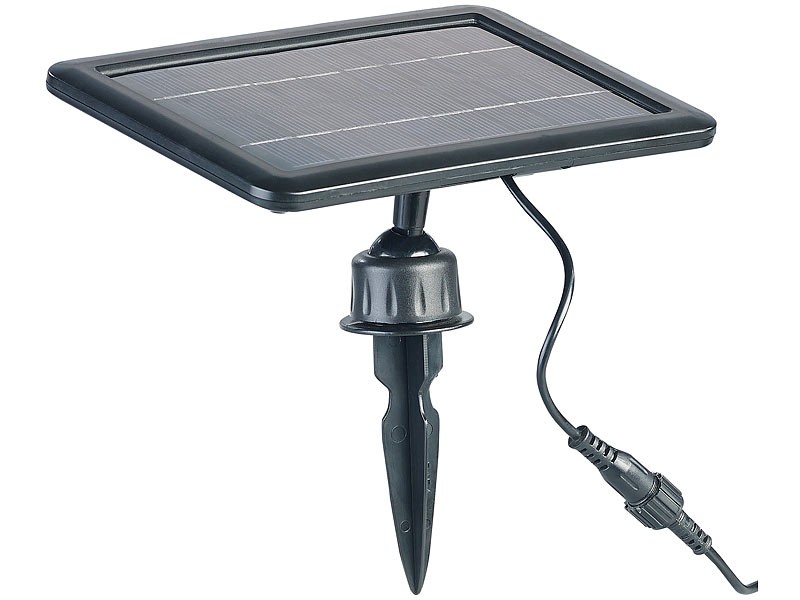 Steckdose überflüssig: Royal Gardineer Teich- und Springbrunnen-Pumpe mit 2-Watt-Solarpanel und Akkubetrieb, Bild 3 Teichpumpen Royal Gardineer Teich- und Springbrunnen-Pumpe mit 2-Watt-Solarpanel und Akkubetrieb im Test, Bild 3