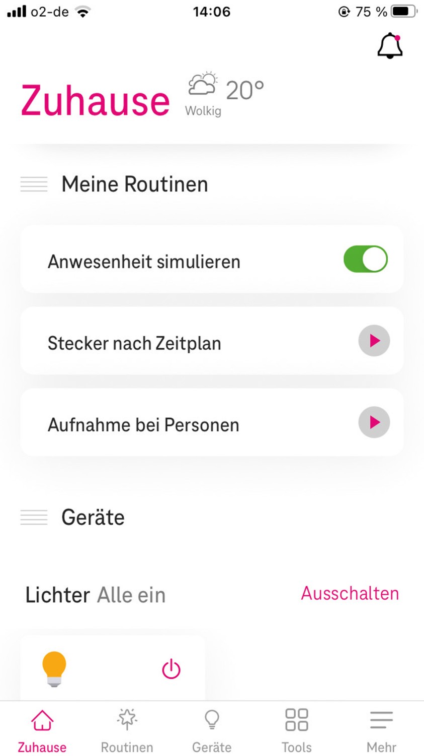 Smart Home System Telekom SmartHome mit MagentaZuhause App im Test, Bild 4