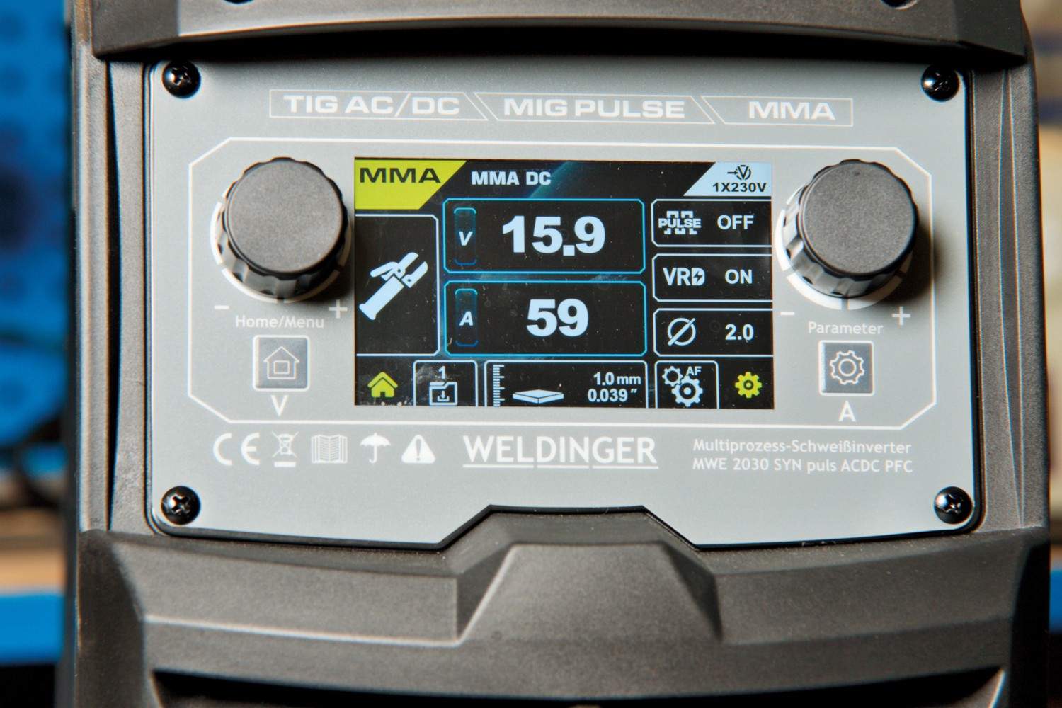 Schweißgeräte Weldinger MWE 2030 SYN puls AC/DC pro im Test, Bild 4