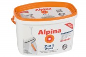 Innenfarben-Wand Alpina (Farben) 2in1 Weiss im Test, Bild 1