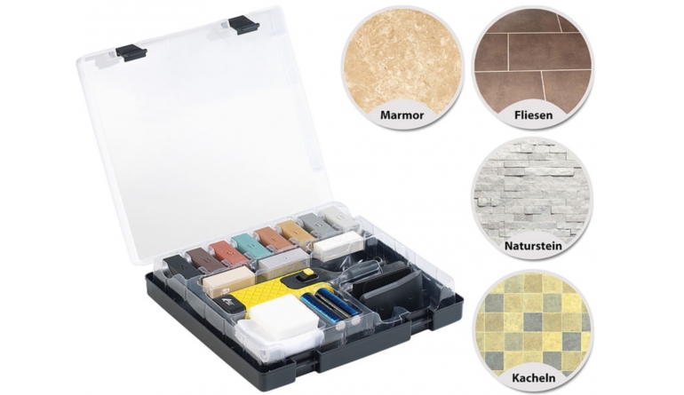 Zubehör Baustoffe AGT Reparatur-Komplettset für Holz-, Kunststoff- und Steinoberflächen, NX-5346, AGT Reparatur-Set WRS-11.fks für Fliesen, Kacheln & Steingut, NX-5230 im Test , Bild 1