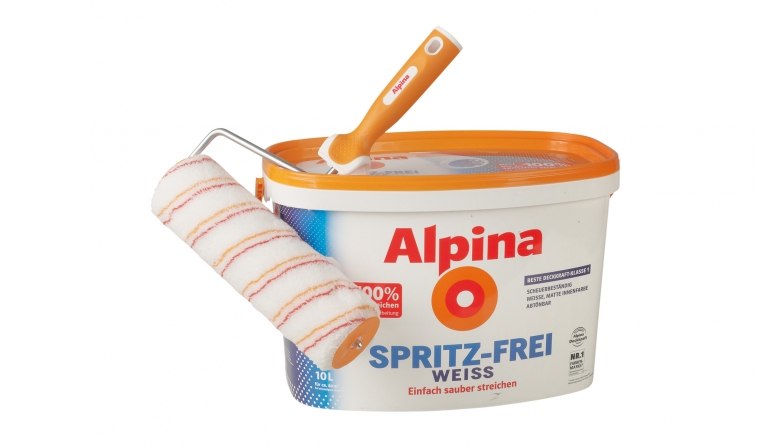 Innenfarben-Wand Alpina (Farben) Spritz-frei Weiss im Test, Bild 1