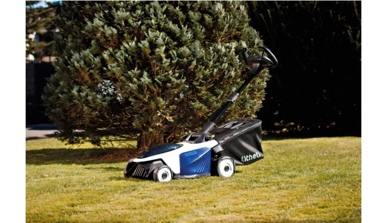 Werkzeug darf auch gut aussehen: Litheli Easysurge43, Bild 1 Handrasenmäher-Akku Litheli Easysurge43 im Test, Bild 1
