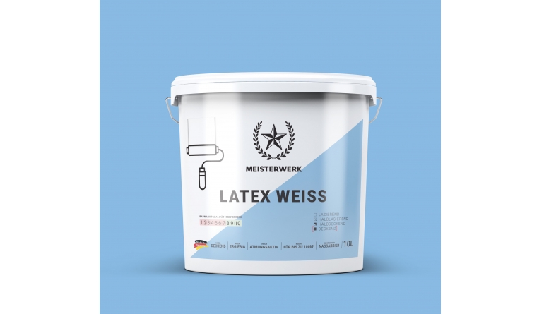 Innenfarben-Wand Meisterwerk Latex Weiss im Test, Bild 1