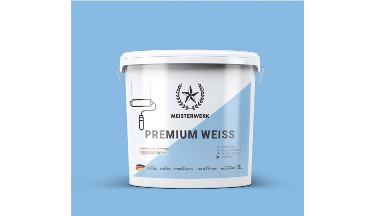 Innenfarben-Wand Meisterwerk Premium Weiss im Test, Bild 1