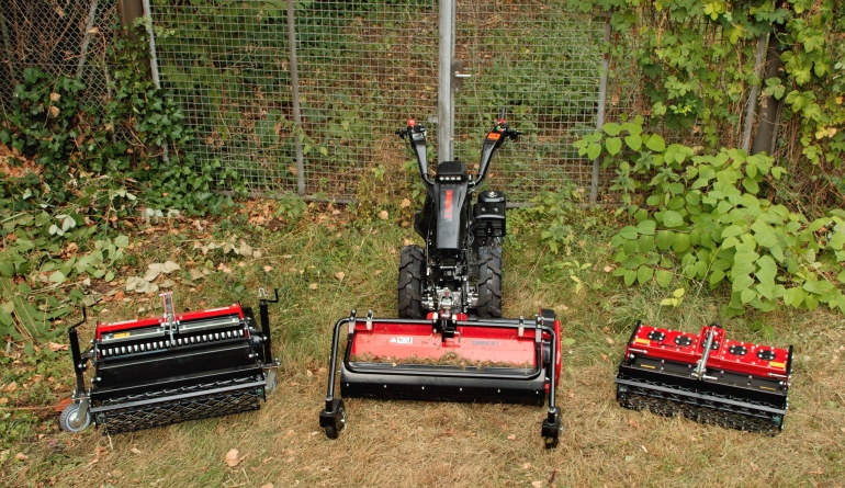 Rund ums Haus Onbest Motorger&auml;tetr&auml;ger MEC700, Onbest Umkehrfr&auml;se SBT60, Onbest Schlegelmulcher FM100, Onbest Kreiselegge mit Gitterwalze RH75 im Test , Bild 1
