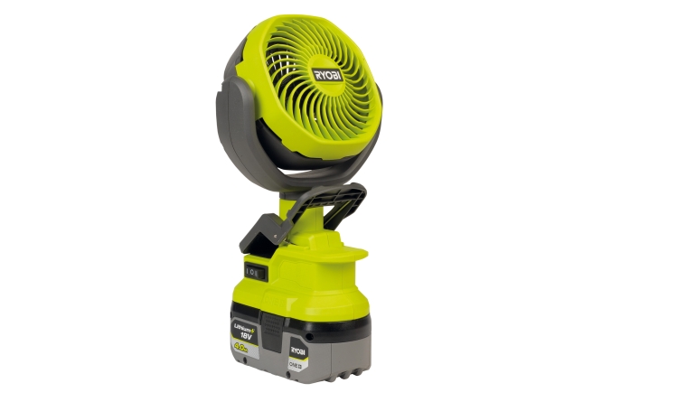 Klimageräte Ryobi ONE+ Akku-Klemmventilator RCF18 im Test, Bild 1