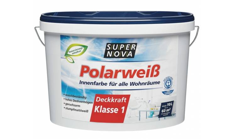 Innenfarben-Wand Super Nova Polarweiß im Test, Bild 1