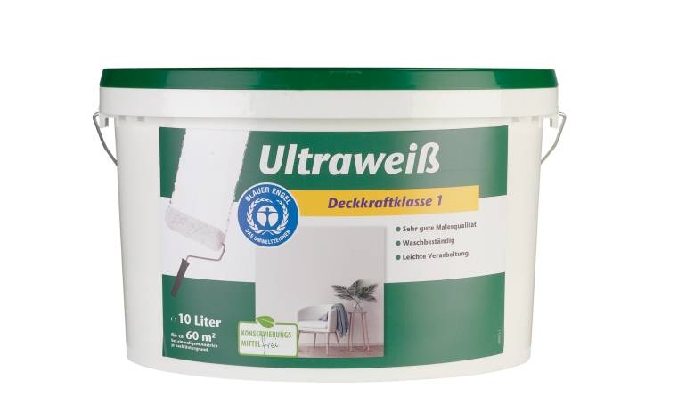 Innenfarben-Wand Tedox Ultraweiß im Test, Bild 1