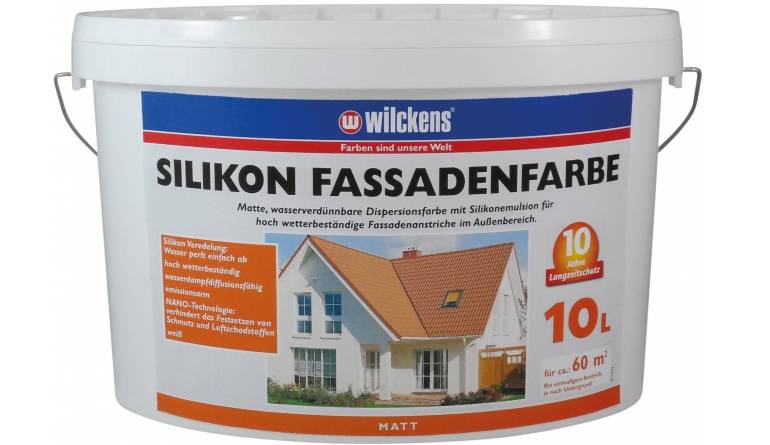 Aussenfarben-Wand Wilckens Silikon Fassadenfarbe im Test, Bild 1