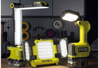 Beleuchtung Ryobi ONE+ Akku-Arbeitsleuchte R18ALF, Ryobi ONE+ Akku-Arbeitsleuchte RLP18, Ryobi ONE+ Akku-Arbeitsleuchte RMTL18 im Test , Bild 1