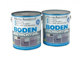 Bodenbeläge Wilckens Flüssig-Kunststoff Boden; Silbergrau RAL 7001, Anthrazitgrau RAL 7016 im Test, Bild 1